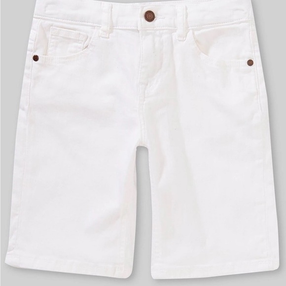 GUESS Boys' Big Organic Stretch Bull Denim 5 Pocket Short True White 8 - Picture 1 of 3